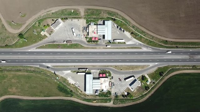 A small traffic on a Romanian Highway from Bucarest to Constanta in summer