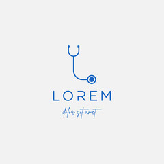 Obraz premium Stethoscope l letter logo vector design icon