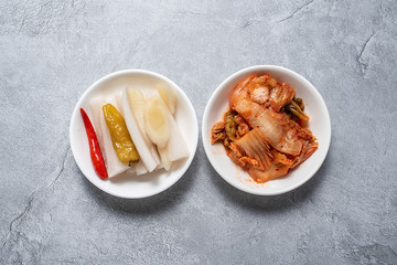 Chinese food flavored dish, sour radish and cabbage