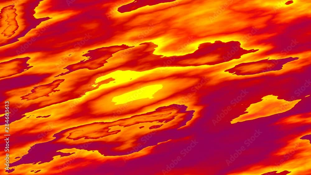 Poster abstract burning lava or fire swelling washing back and forth endless loop