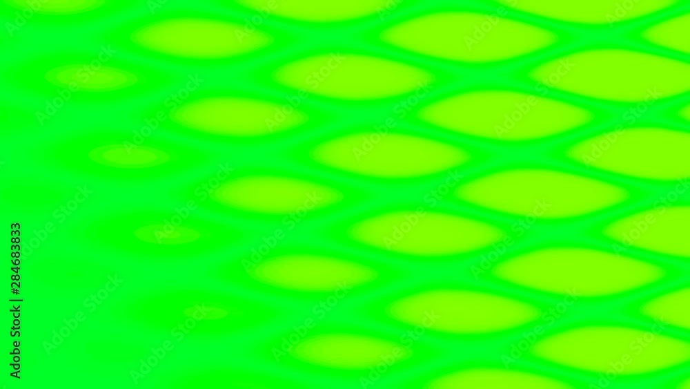 Poster abstract warm lightgreen blobs cycling over green background