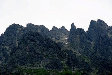 Beautiful High Tatras mountains landscape in  Slovakia near city Old Smokovec. sunny summer day