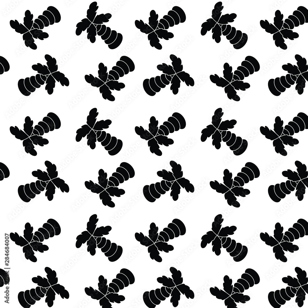 Poster palm coconut tree seamless pattern vector