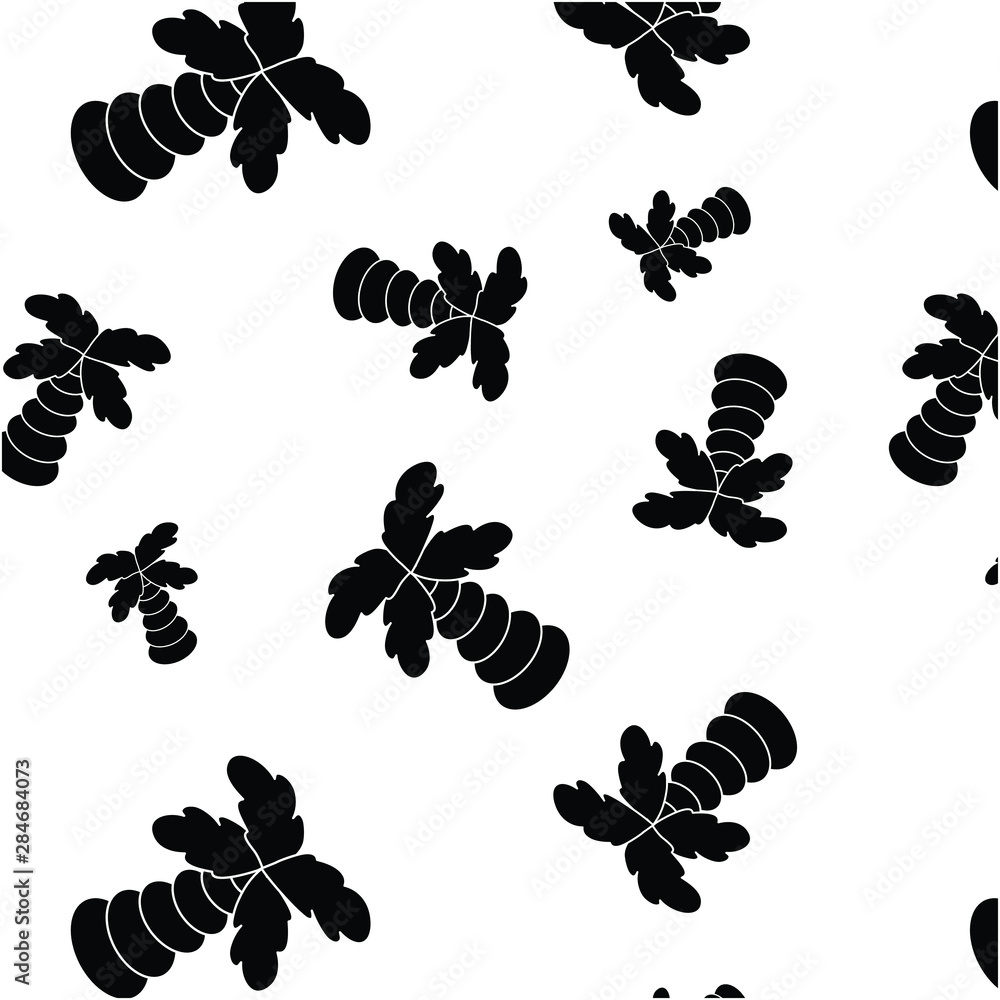 Poster palm coconut tree. seamless pattern vector