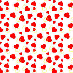 heart background Seamless. love background vector red hearts
