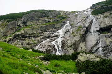 Beautiful High Tatras mountains landscape in  Slovakia near city Old Smokovec. sunny summer day