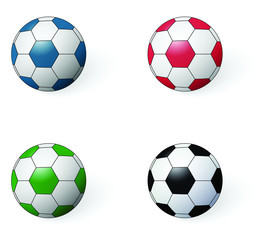  soccer ball set  . Football icon. vector 