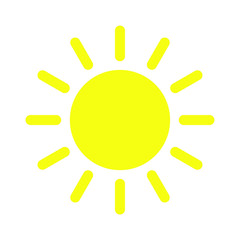 sun icon. yellow sun vector. weather icon