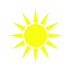 sun icon. yellow sun vector. weather icon