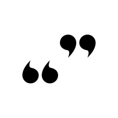 Fototapeta premium Quote. Blank template with quotes. Quotes icon. Quotation mark black isolated on white background. Vector illustration.