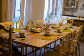 Breakfast meals and indoor decoration