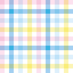 checkered background of stripes in blue, pink, yellow and white - 284687291