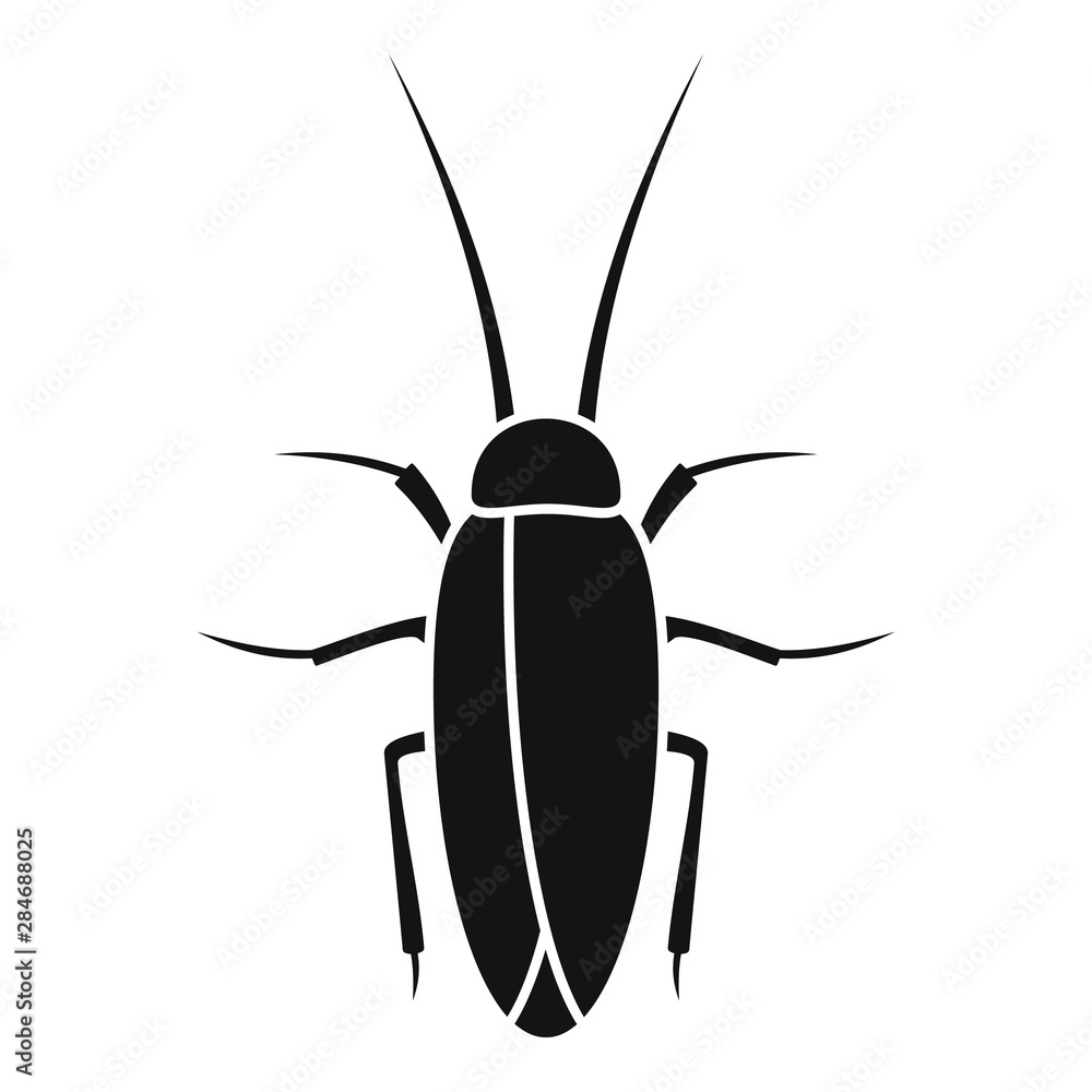 Poster cockroach insect icon. simple illustration of cockroach insect vector icon for web design isolated o