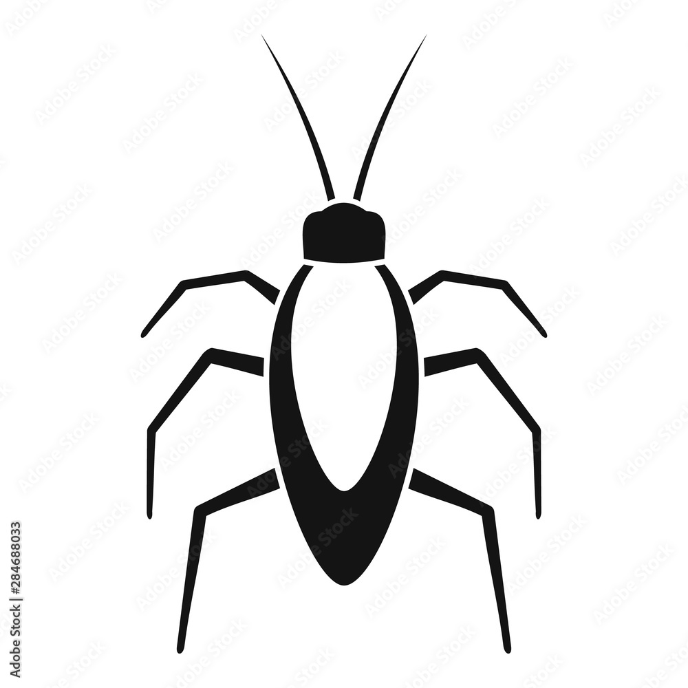 Poster cockroach bug icon. simple illustration of cockroach bug vector icon for web design isolated on whit