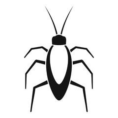 Cockroach bug icon. Simple illustration of cockroach bug vector icon for web design isolated on white background