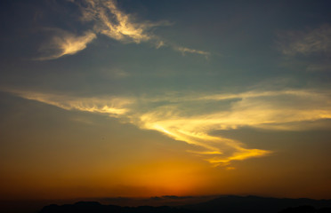 Sky sunset scenery,background Whether it's the warm hues of a sunrise or sunset, shimmering reflection of the sun on the clouds, the sky and clouds have the power to inspire feelings of awe and wonder