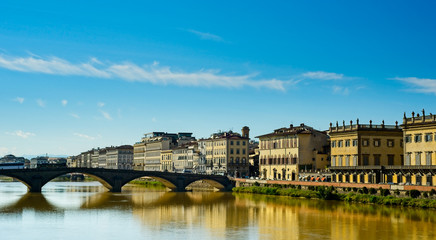 Arno riverfront in Florence Italy