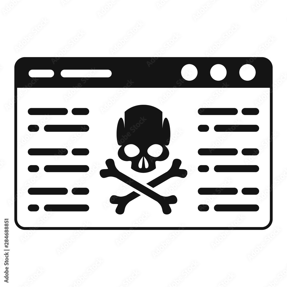 Poster virus attack icon. simple illustration of virus attack vector icon for web design isolated on white 