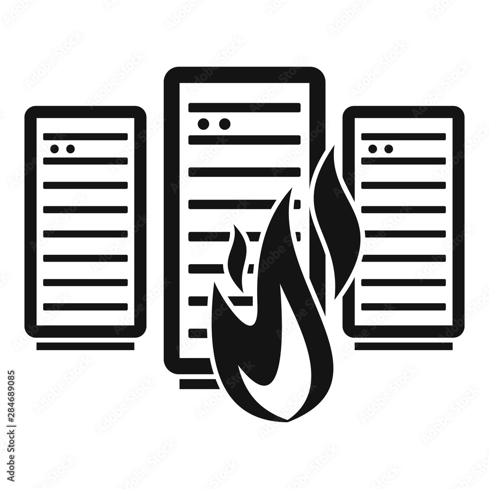 Poster server firewall icon. simple illustration of server firewall vector icon for web design isolated on 