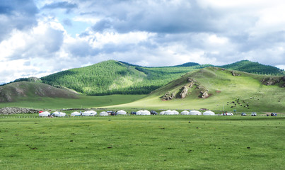 Orkhon Valley at the Central Mongolia