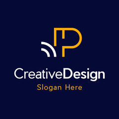 P letter monogram logo, PP, Letter P Logo Luxury design vector template Linear. Type Character Symbol Logotype