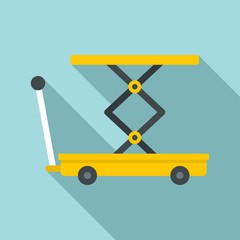 Lift cart icon. Flat illustration of lift cart vector icon for web design