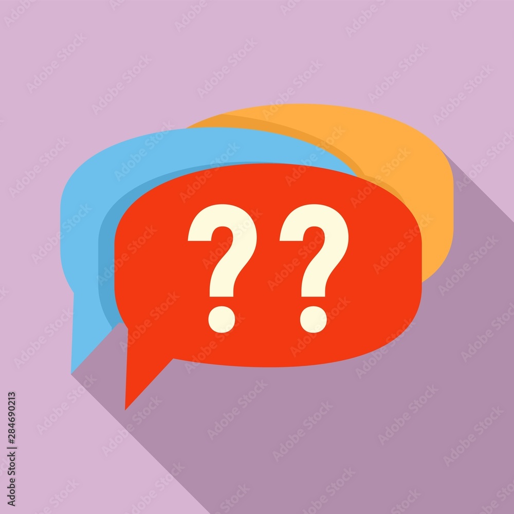 Poster confuse alzheimer question icon. flat illustration of confuse alzheimer question vector icon for web