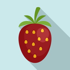 Strawberry icon. Flat illustration of strawberry vector icon for web design