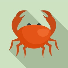 Sea crab icon. Flat illustration of sea crab vector icon for web design