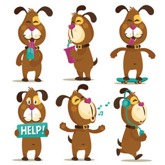 Fototapeta premium Collection of cute cartoon animals.