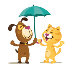 Collection of cute cartoon animals.