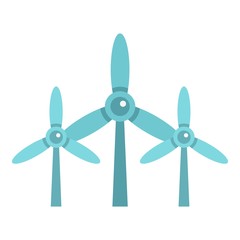 Wind turbine plant icon. Flat illustration of wind turbine plant vector icon for web design