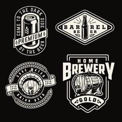 Obraz premium Vintage brewery emblems