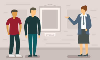 Excursion travel concept banner. Flat illustration of excursion travel vector concept banner for web design