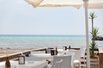 Bar on the shore of the sea