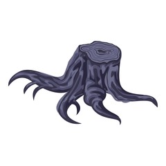 Old cutted stump icon. Cartoon of old cutted stump vector icon for web design isolated on white background