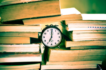 books and clock