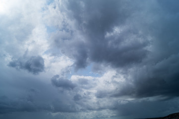 Fototapeta na wymiar Dramatic clouds in the skies