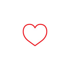 Heart icon. Like icon. Follow icon. Red line heart. Follow sign for social networks.