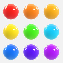 Colorful realistic spheres