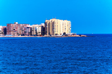 Torrevieja beach. Juan Aparicio promenade. Torrevieja. Spain.