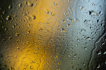 Water drops on window. Abstraction