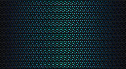 Black metal circles grill pattern overlay on green background