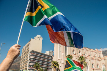 National flag being waved