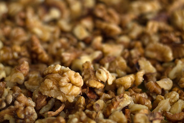 background of walnuts