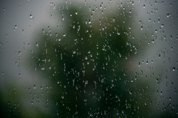 Water drops on window