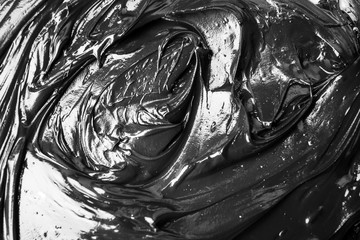 Texture of black professional face mask as background, closeup