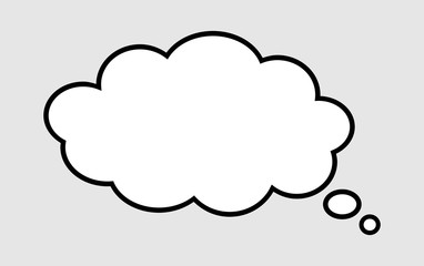 Speech bubble outline icon. Vector illustration isolated.