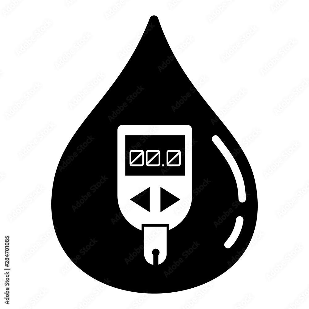 Poster glucose meter icon. simple illustration of glucose meter vector icon for web design isolated on whit