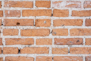 Background of a brick old wall closeup